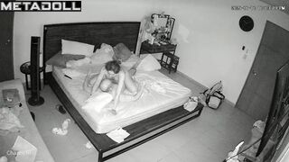 Wife and husband fucking drunk after night party, look