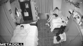 Friends sleeping after hot night party / home tape