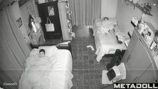 Friends sleeping after hot night party / home tape