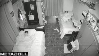 Friends sleeping after hot night party / home tape