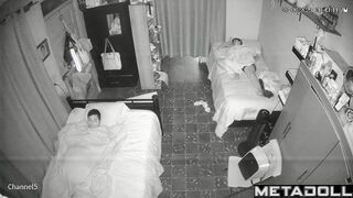 Friends sleeping after hot night party / home tape