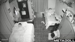Friends sleeping after hot night party / home tape