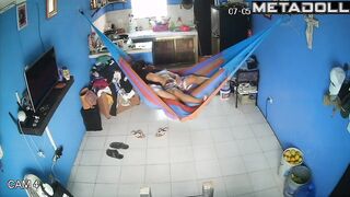 Interesting entertainment in a hammock, home video