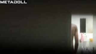 Couple washed after lucky sex / hidden cam spyed them