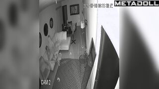 Sneaky neighbor installed a cam in their living room to jerk off alone