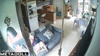 Horny milf masturbating and talking on the phone with her lover