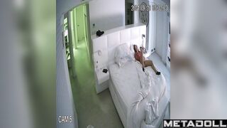 Milf having fun with a vibrator before her husband appearance
