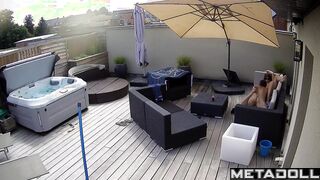 Husband made her hit cunnilingus after jacuzzi relax