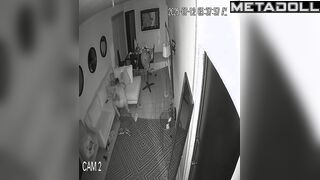 Horny milf was fucked in doggystyle in the living room