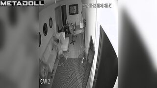 Horny milf was fucked in doggystyle in the living room