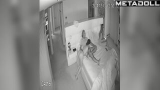 This guy having sex with a milf and her sexy daughter
