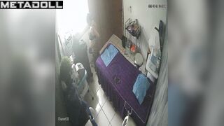 She doesn't suspect that her smiling neighbor installed a camera