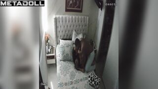 Black couple fucking hot after evening at restaurant