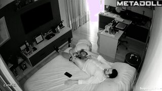 Curvy lady making handjob and blowjob to her husband