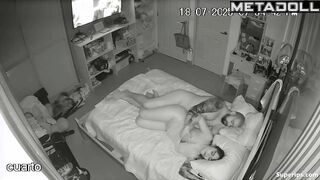 Tattooed couple trying to finish slowly, bedroom video