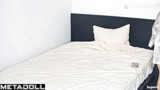She lubed her pussy well before masturbation, solo