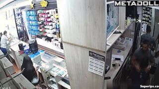 Couple fucking right at work / they're about to get caught