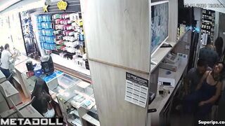 Couple fucking right at work / they're about to get caught