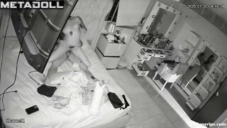 Tattooed couple enjoying their first passionate night