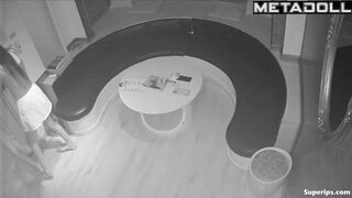 Drunk asian students kissing and enjoying oral sex in the karaoke club
