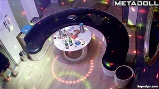 Drunk asian students kissing and enjoying oral sex in the karaoke club