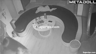 Drunk asian students kissing and enjoying oral sex in the karaoke club