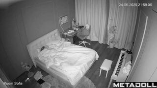 Sexy woman is alone in the room & dreaming about a hot threesome