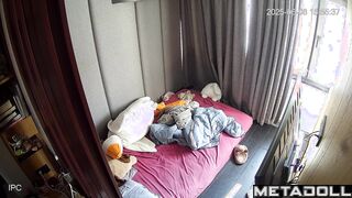 A young girl pleasures herself while watching interesting porn