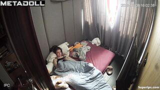 A young girl pleasures herself while watching interesting porn