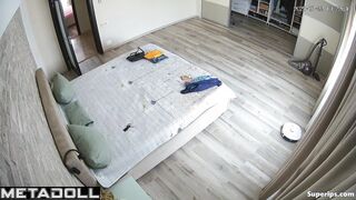 Stepfather fucks his stepdaughter while his wife is at the supermarket