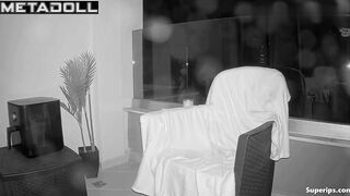 Young girl plays with herself on a balcony while her parents are sleeping