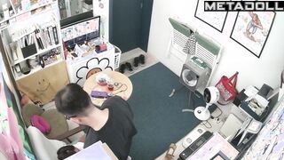 Asian couple made dirty things outside the home, hidden cam