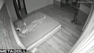 Spouses spend the day in bed, resting in their cozy room