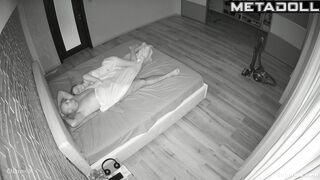 Spouses spend the day in bed, resting in their cozy room