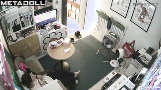Finally, they made it outside the house, secret cam