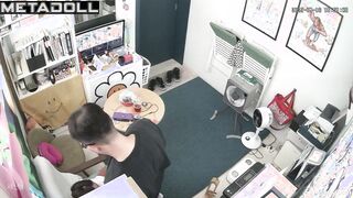 Finally, they made it outside the house, secret cam
