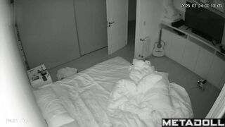 Couple fucked quietly at home, enjoying the calm evening light