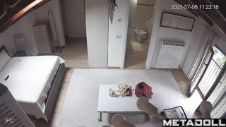 Mother and daughter are going to a party, home tape