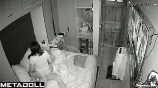 Couple whispers quietly, forgetting the silence in the room