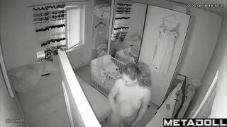 Spouses fucked in bed, unaware of the late hour passing outside