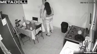She dropped to her knees and sucked him (kitchen scenes)