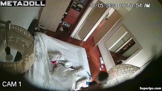 This is just her morning routine / home hidden cam