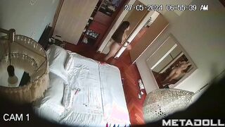 This is just her morning routine / home hidden cam