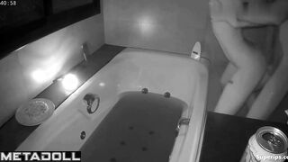 Boyfriend kissed her after their passionate bathroom fuck
