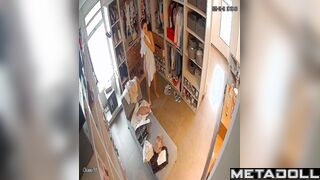 It's time to pick an outfit - she just got out of the shower all naked