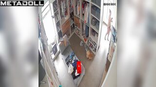 Sexy chick talks on her phone with boyfriend without any clothes on
