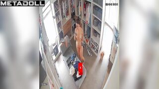 Sexy chick talks on her phone with boyfriend without any clothes on