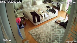 Two girls are not shy to walk fully naked in front of each other