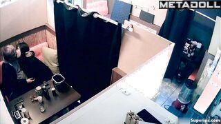 Young asian slut took their clients in the cafe, public video