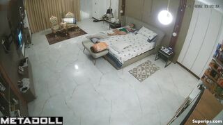 He fucking her and she watching TV one eye, spy cam